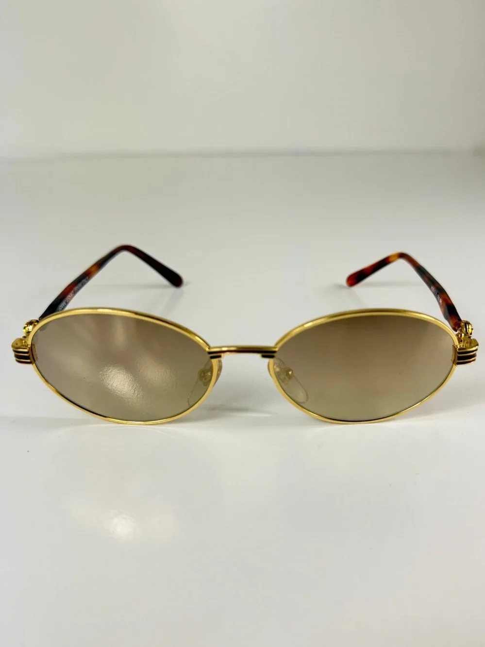Vintage Gianni Versace Mod G51 Col 56 L Medusa Gold Havana Sunglasses Full Set
